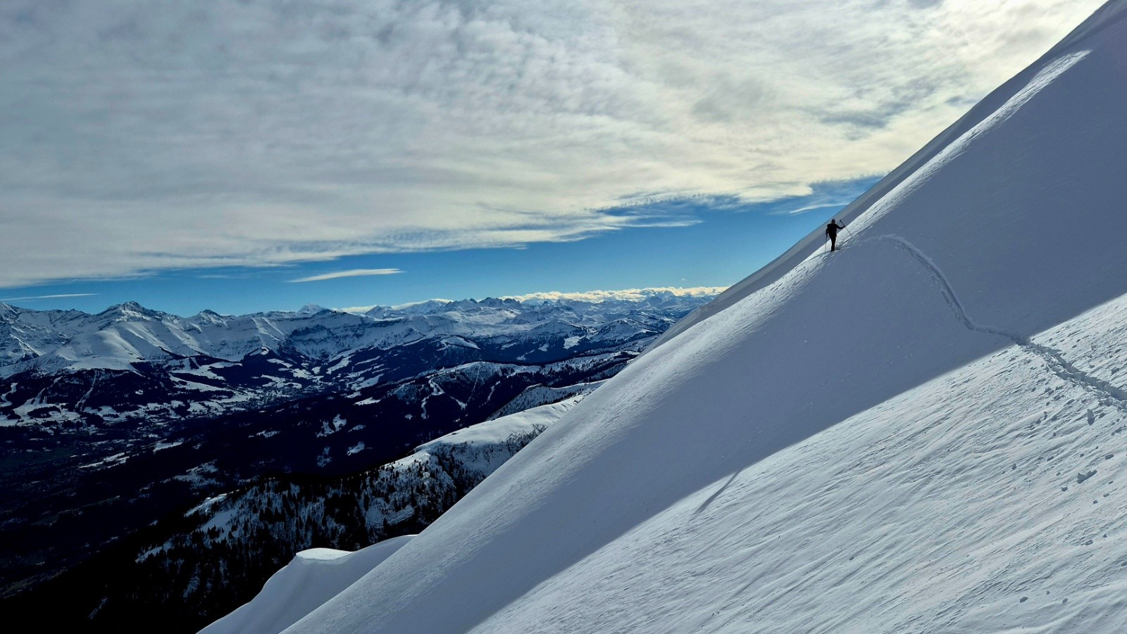 Passage delicat entre Chombas et le col de Doran