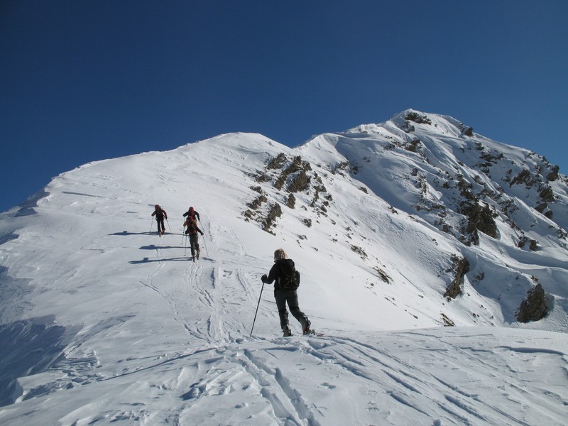 Crête direction de La Fourche : le coté Sud est trés "gazeux"