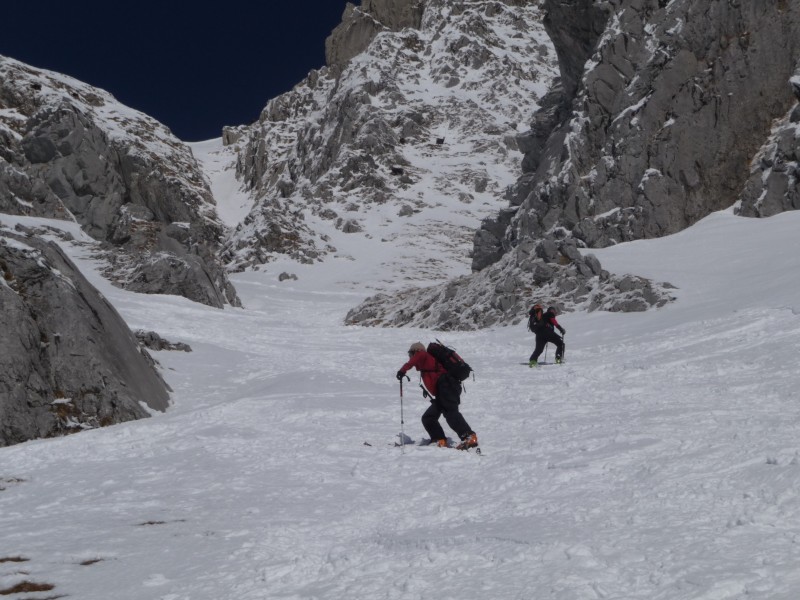 approche : gabriel en tête et romain à l'approche du couloir