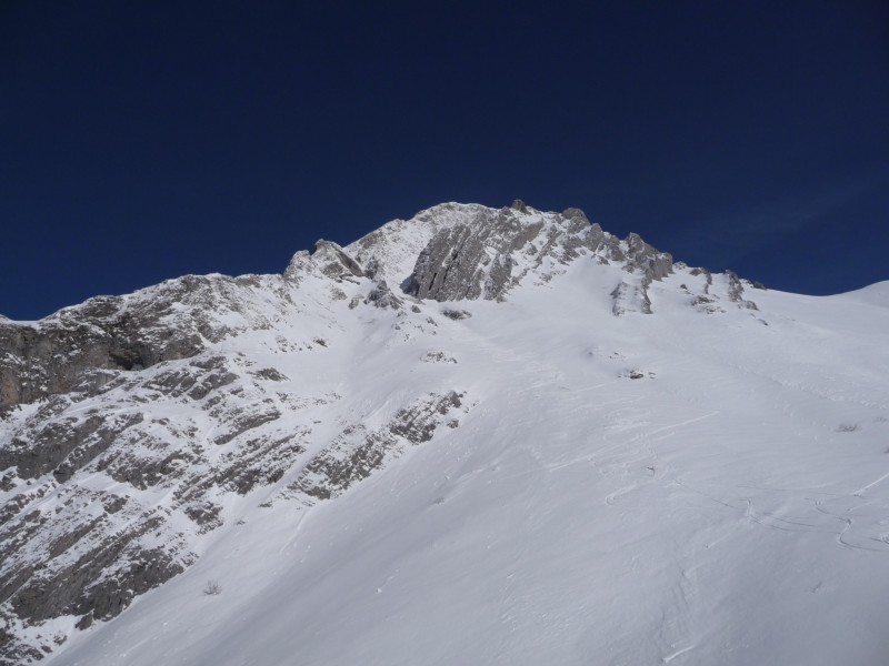 face sud : vue en dessous du couloir