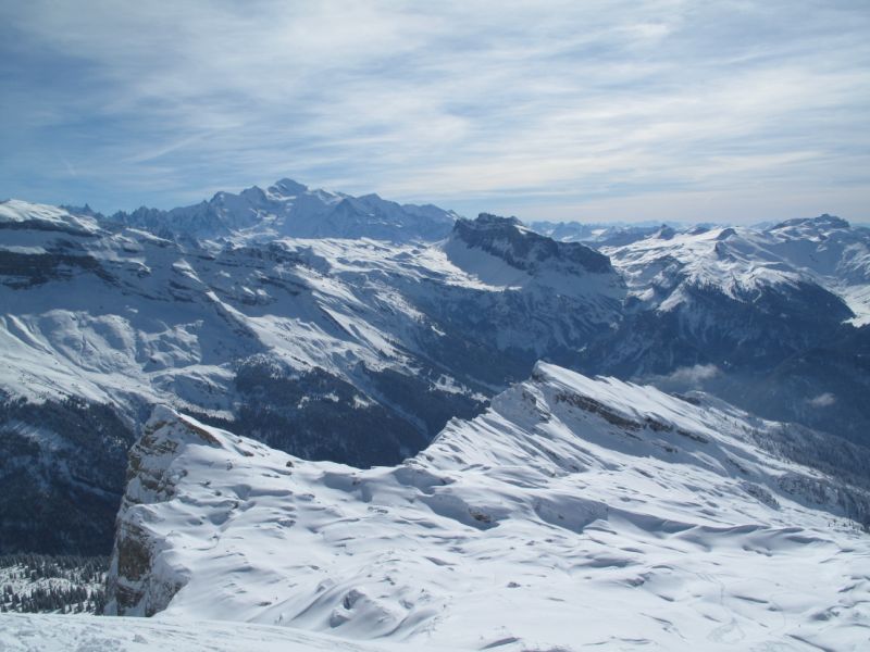 Vue sur le massif du Mt Blanc : La météo est en train de tourner