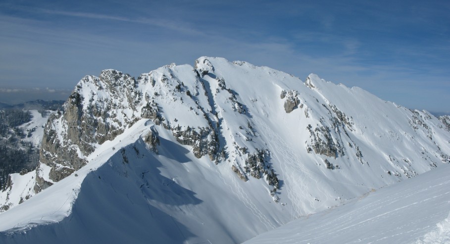Mallissard face Est : Les couloirs et leurs traces