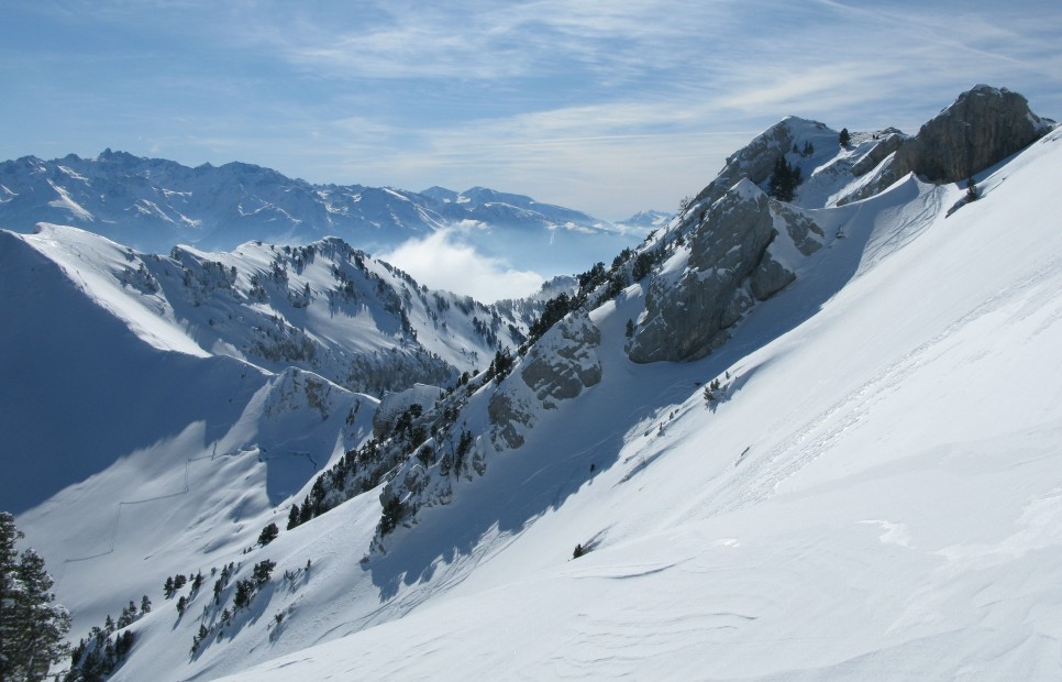 Mallissard face Est : Le couloir de descente