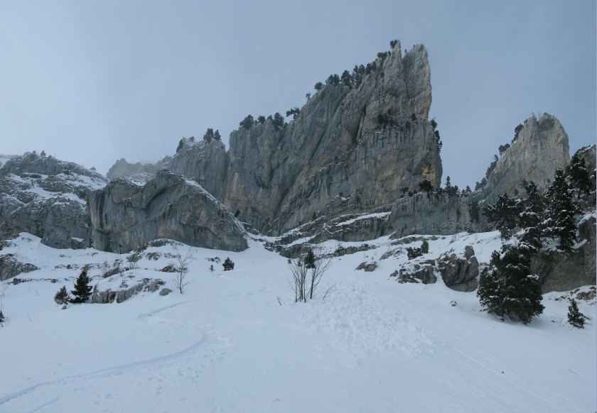 Pas de Rocheplane : Vue du dessous, on se demande bien d'où on vient