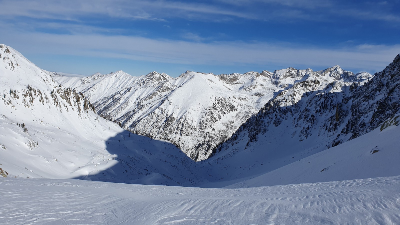 Vue sur le secteur Rocca del Paur 