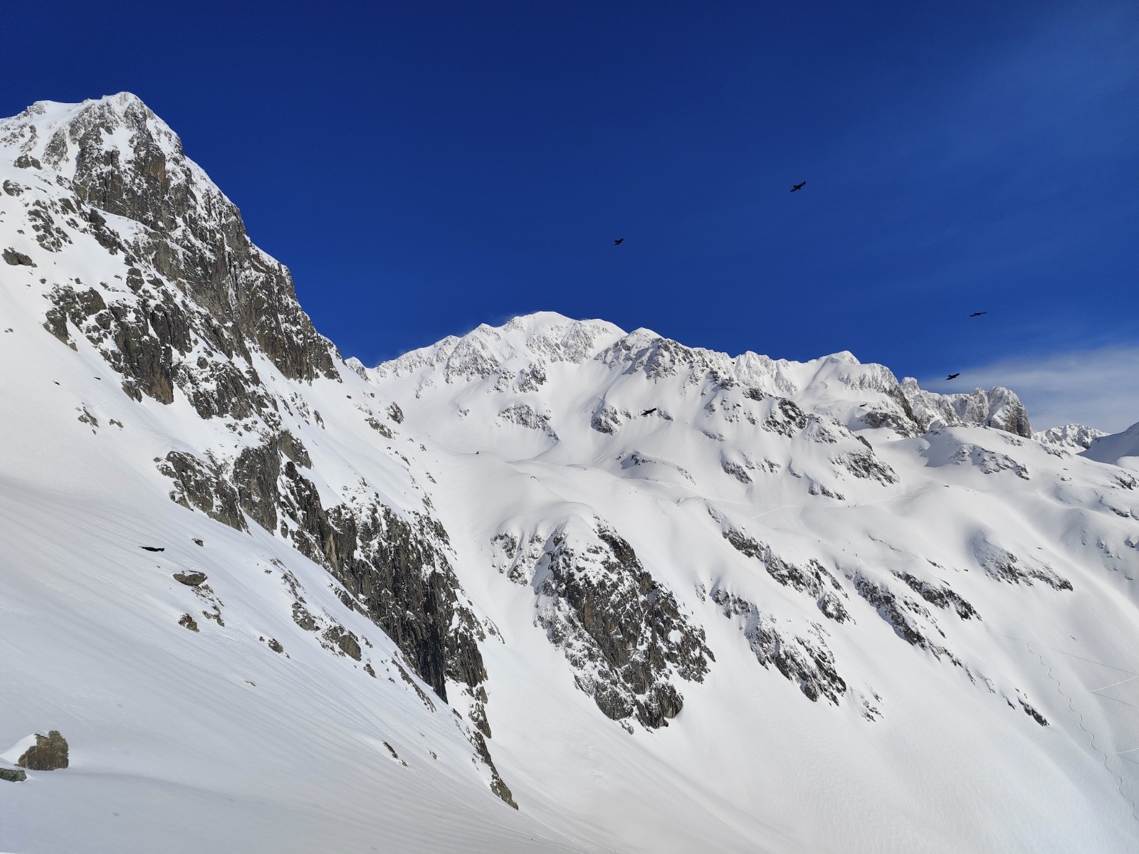 Couloir d'accès vers la dent du Pra 