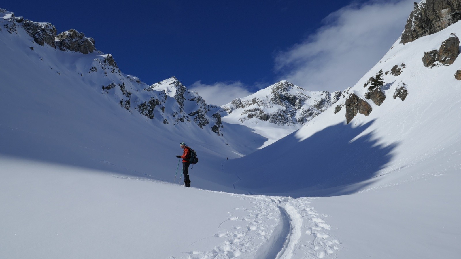 Première montée, vallon encore vierge