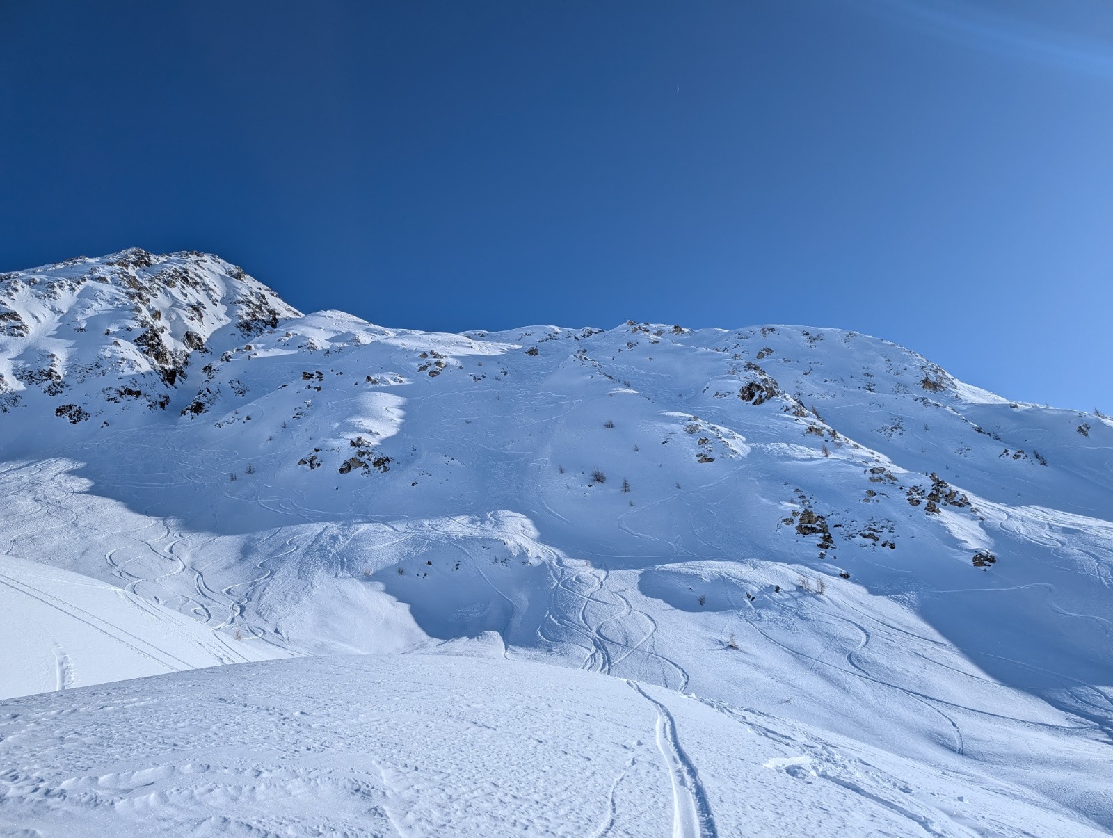 Descente côté Peisey / Arc 1800