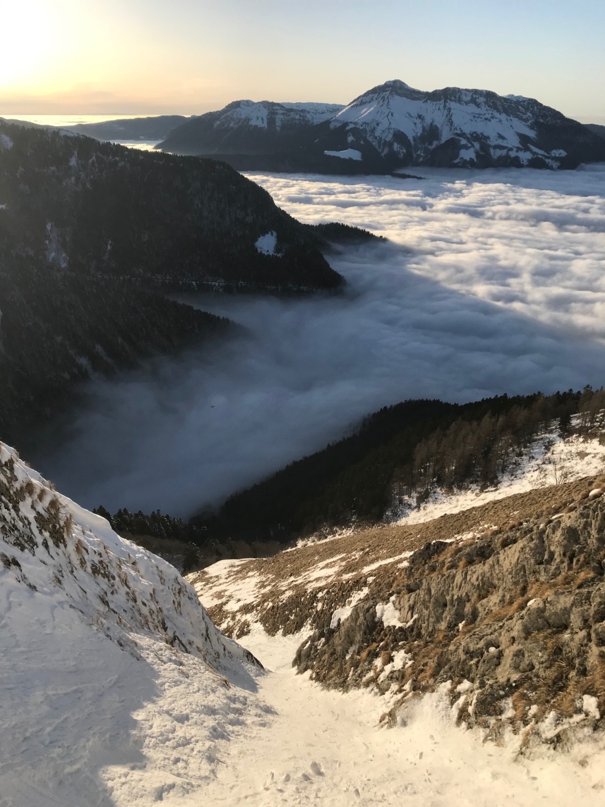 Le deuxième couloir encore un peu fin mais printanier 