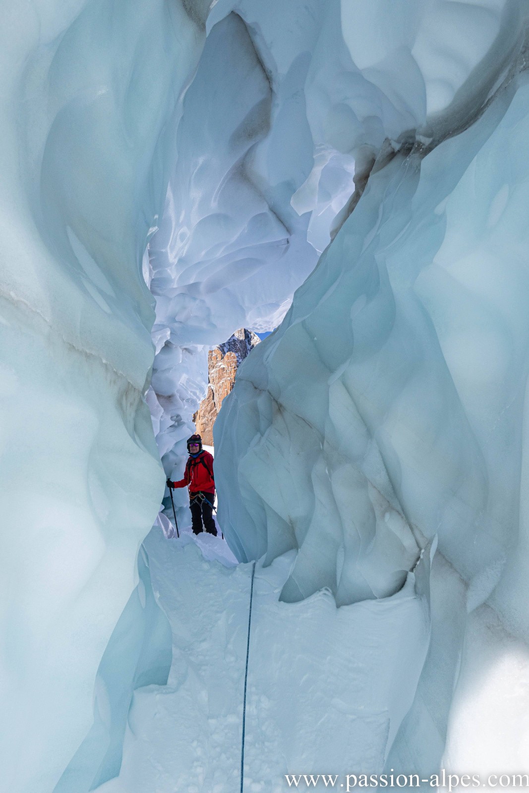 Passage dans le serac 