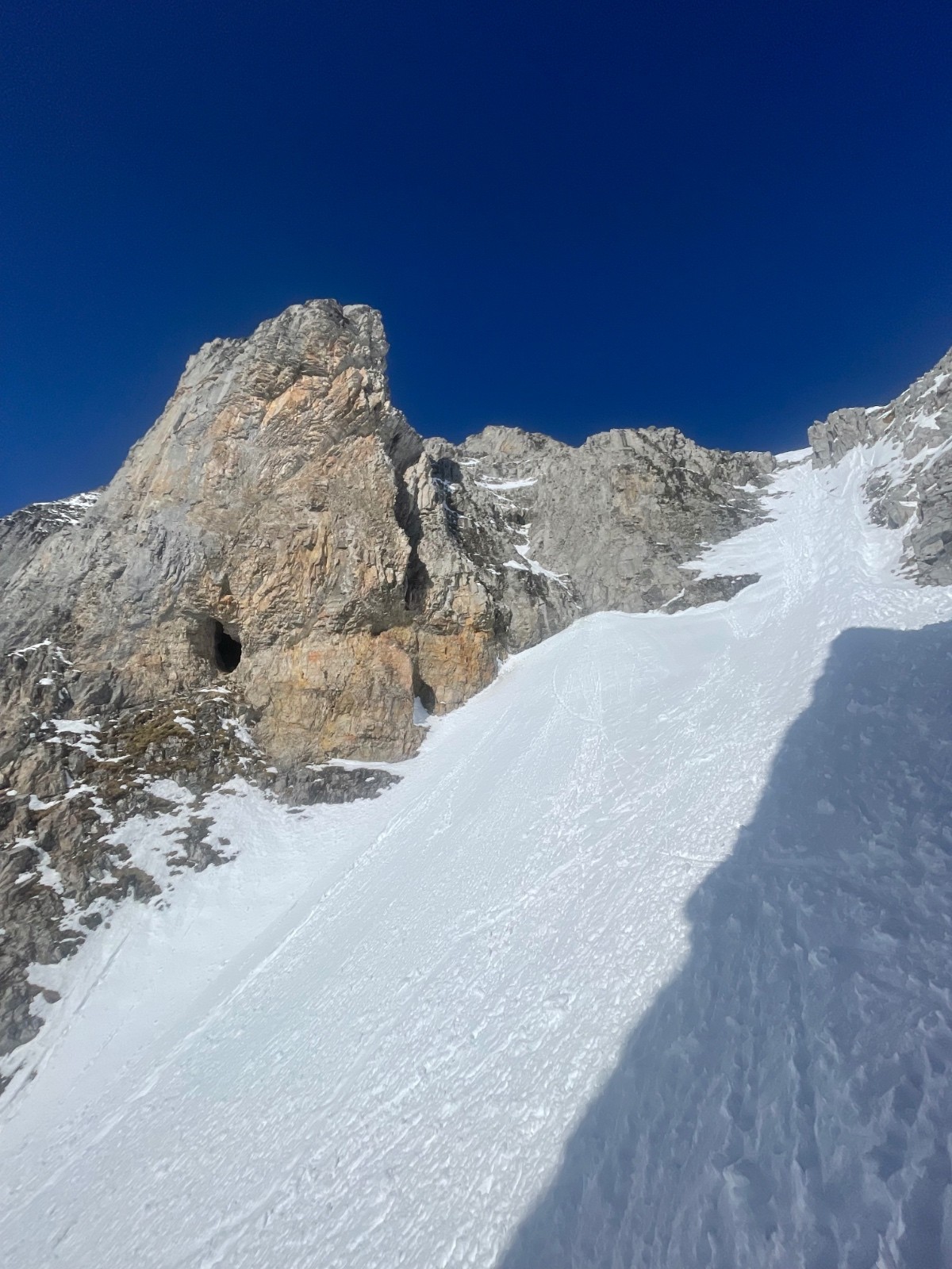 Le couloir au dessus du gendarme, au dessus c'est trop sec  