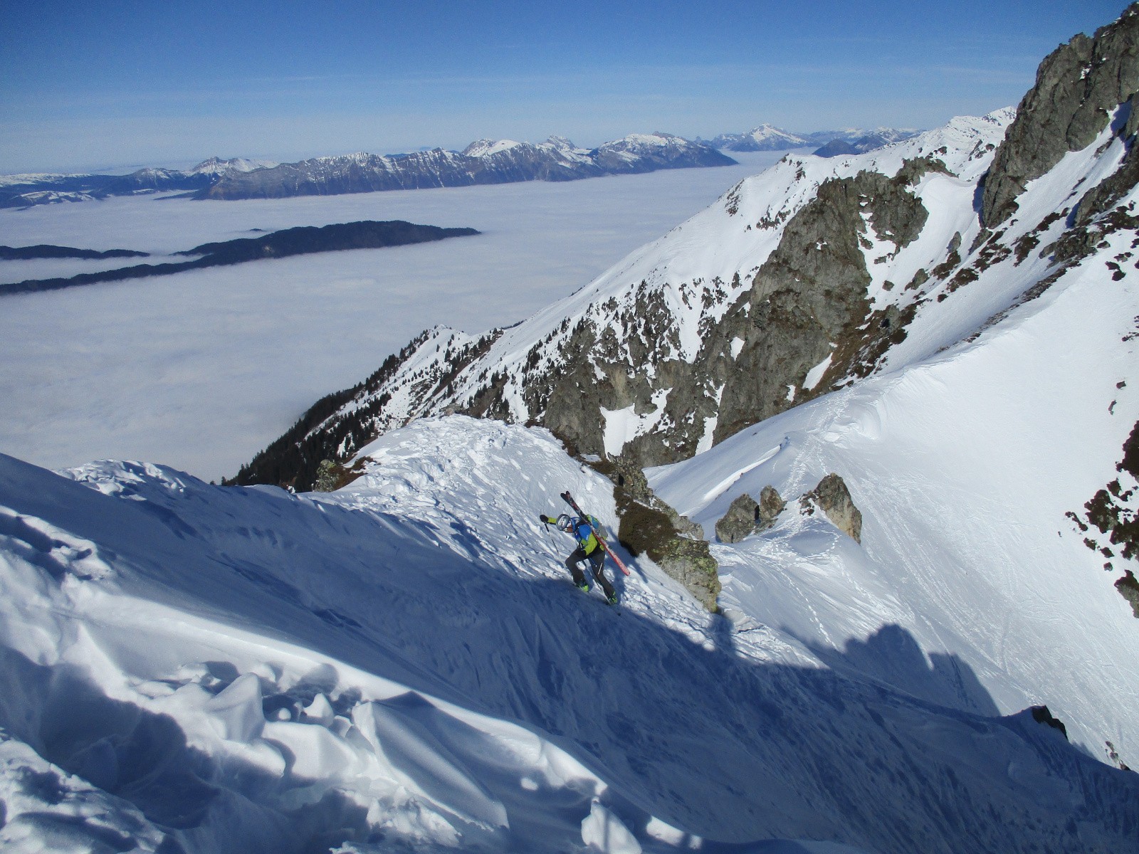 arête en direction du roc rouge