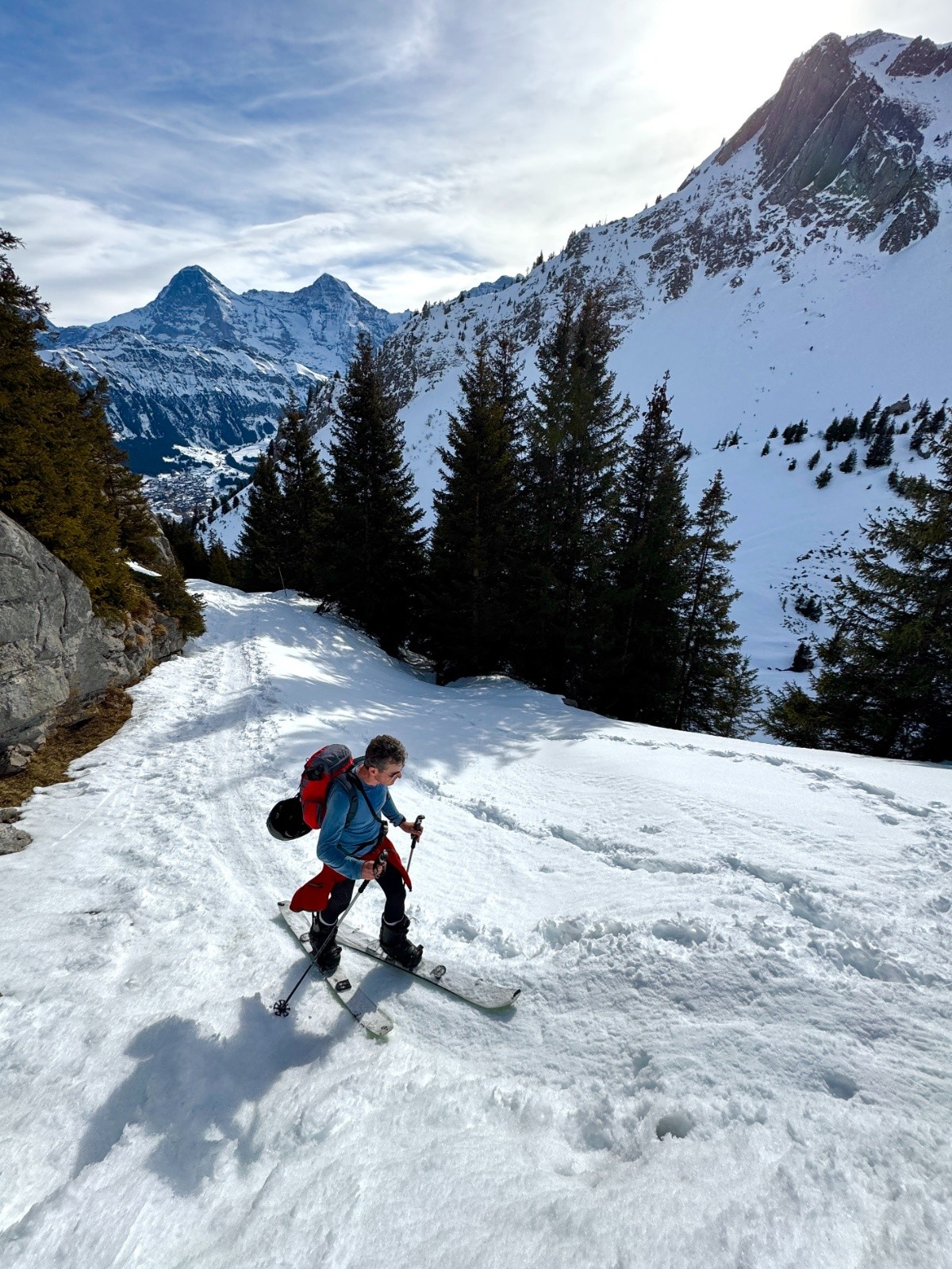 En arrivant à la Lobhornhütte