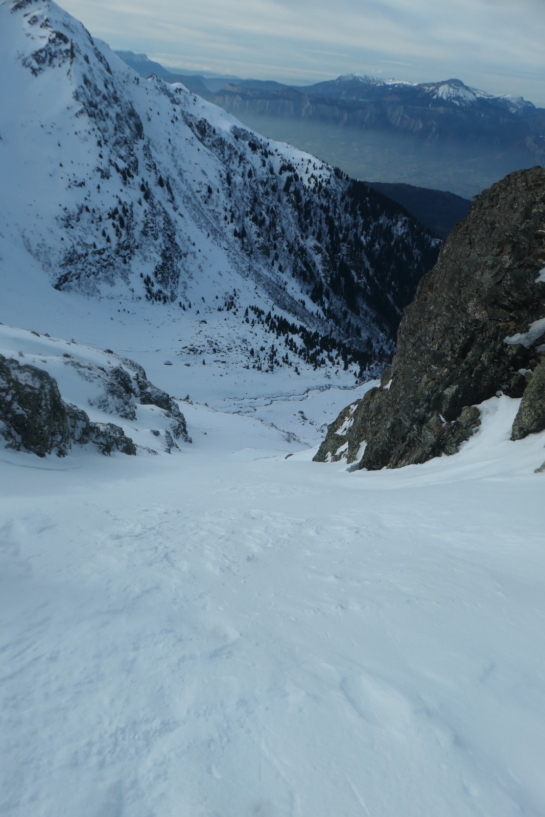 Couloir sous le Lac blanc 