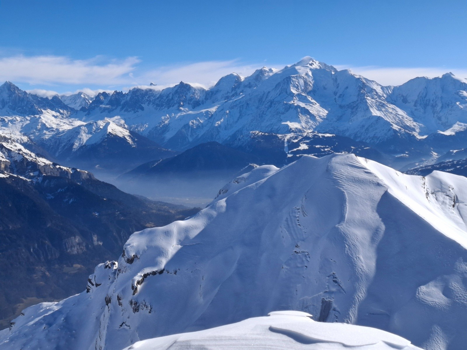 Au fond le mont blanc 