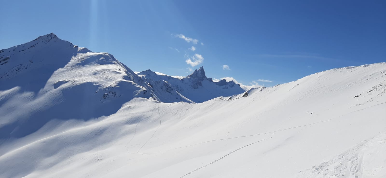 Aiguilles d'Arves en enfilade 