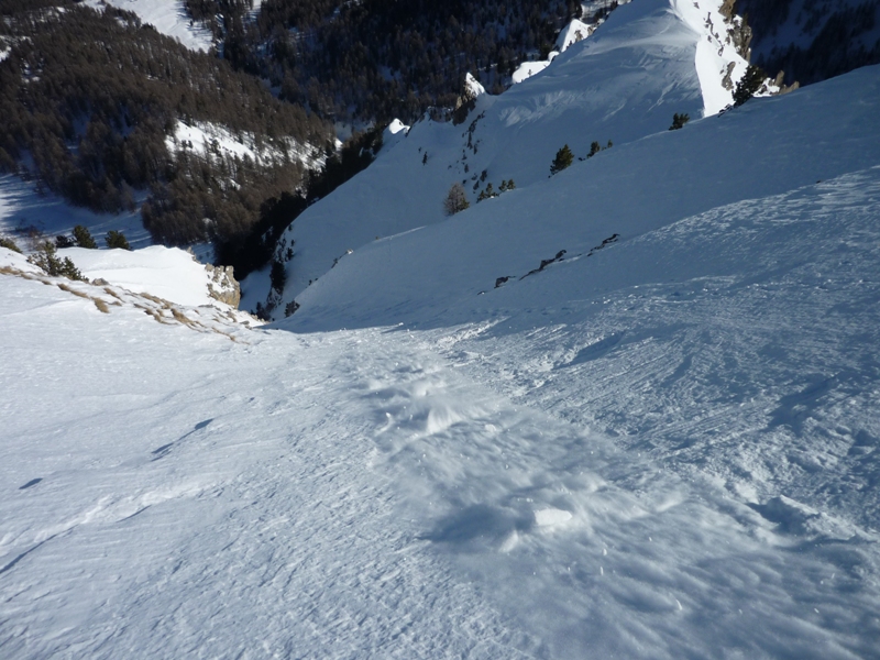 Petit Ferrant : 1er partie de la descente sous le sommet.