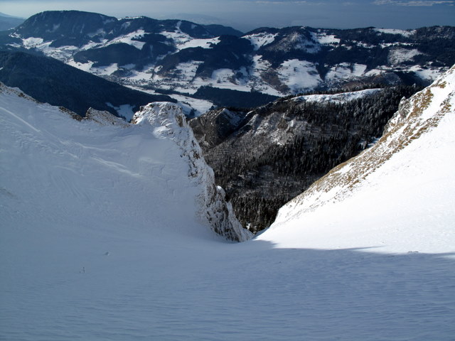 Départ du couloir W : Le haut