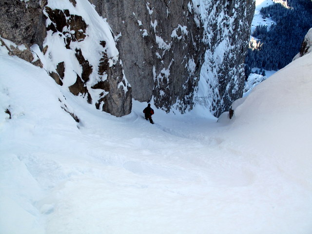 Haut du couloir : Neige bien stable