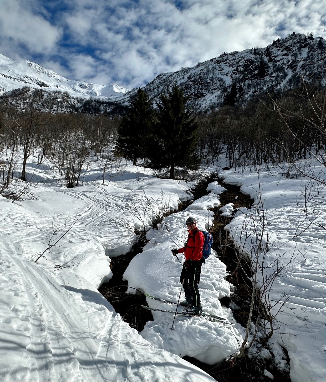 Crux du bas pour les traversées de ruisseaux. 