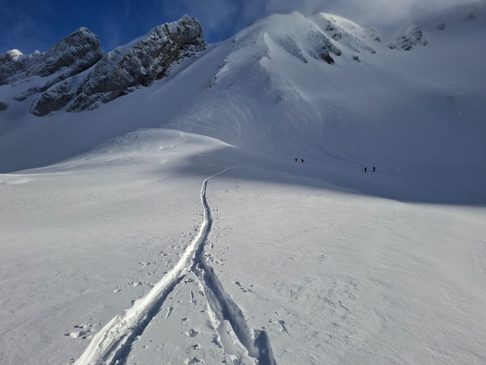 Montée Paccaly, Les traceurs devant, Merci à eux 