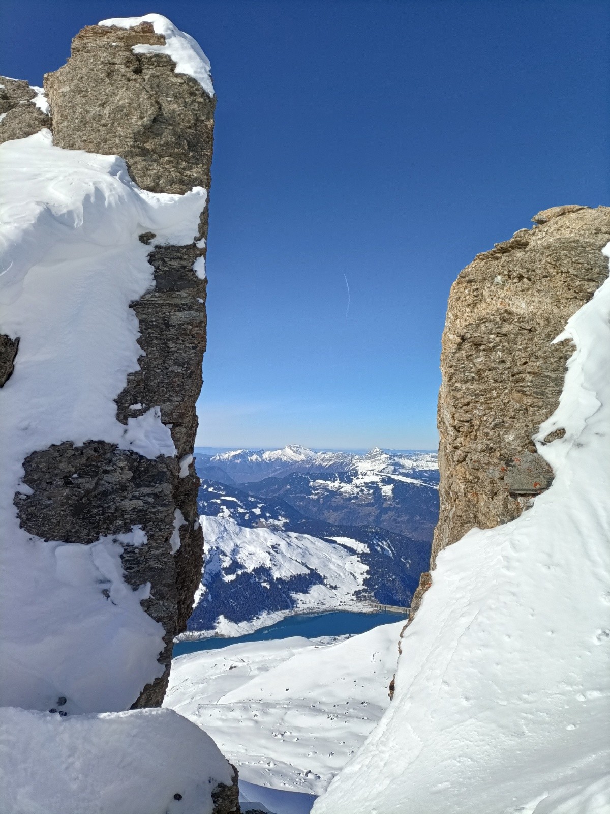 Roselend dans la fenêtre 