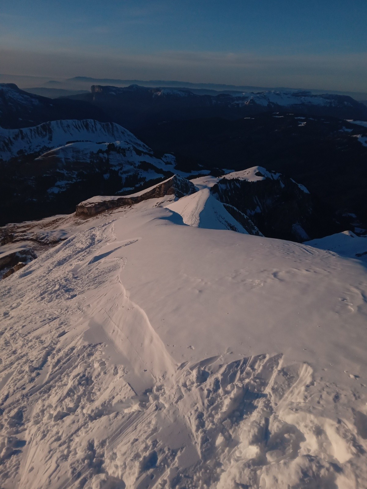 arête de l'arrivée au sommet