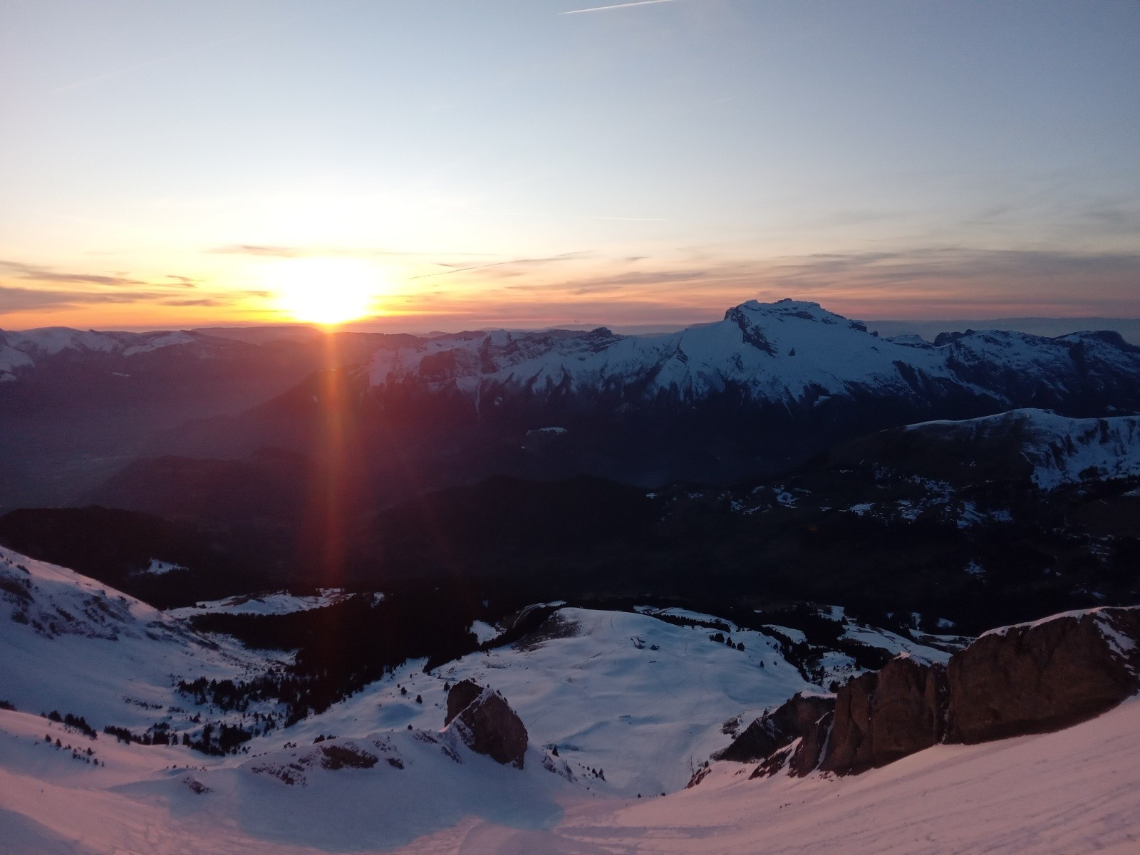 Vue d'en haut de la combe ouest