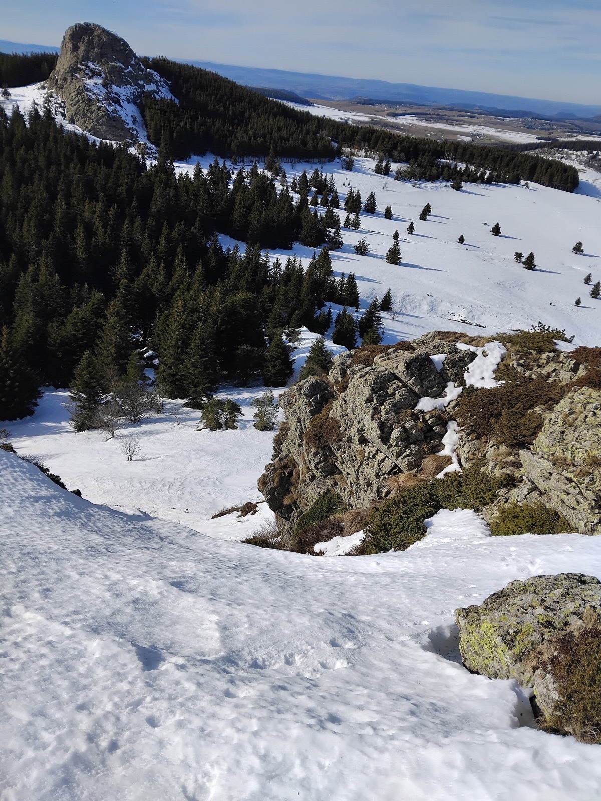 en haut du petit couloir