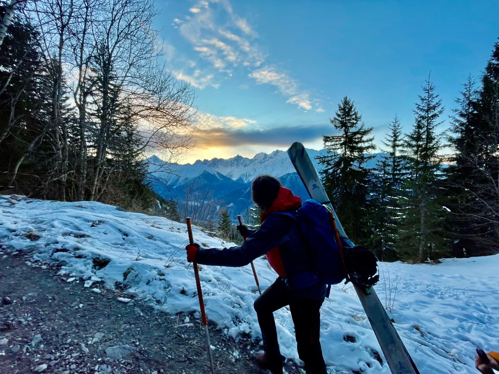  La journée commence comme au printemps avec du portage