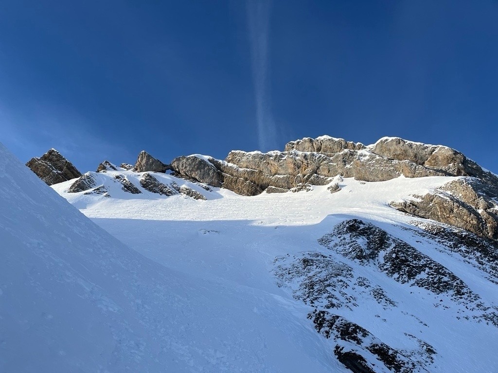 Des bonnes sections à skier et en plus avec le soleil