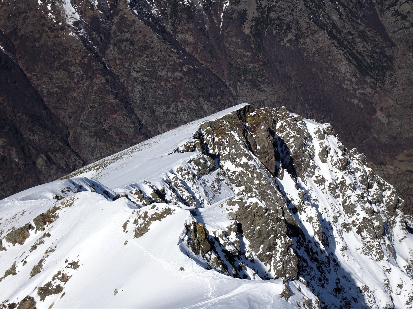 Crête finale depuis le sommet de la Grisonnière