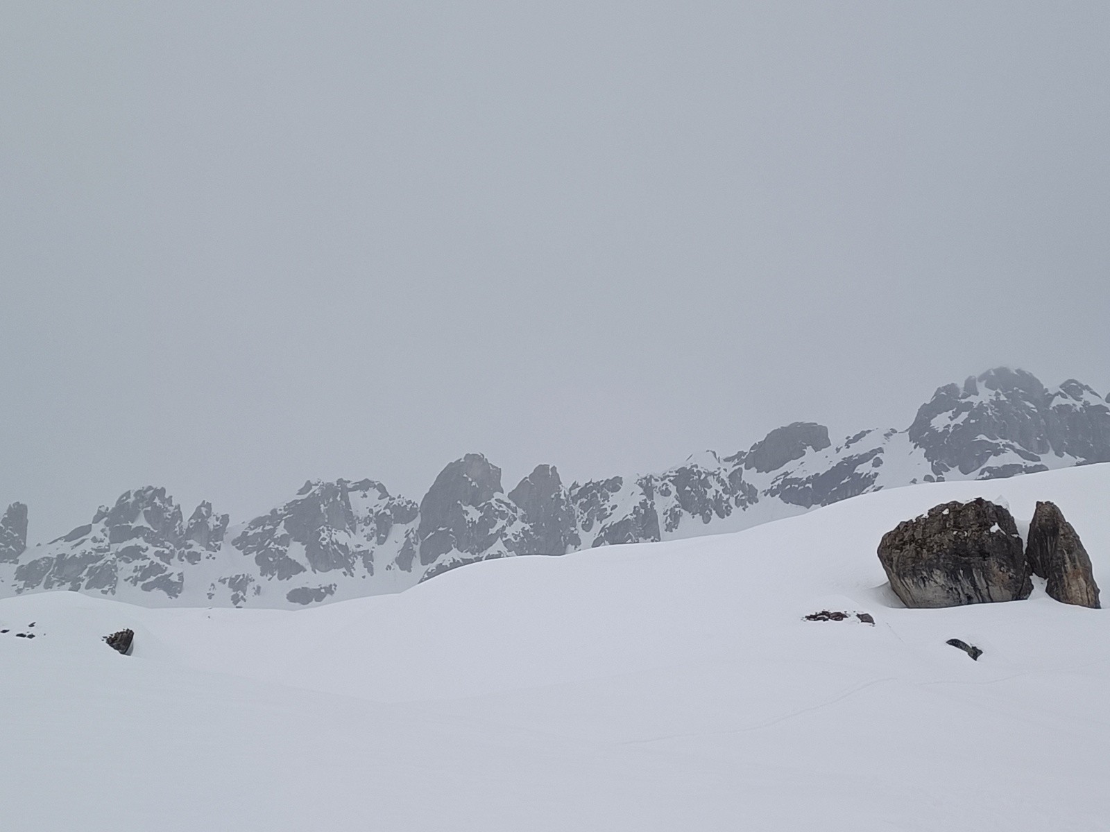 Grande Parei en hivernale en début de matinée 