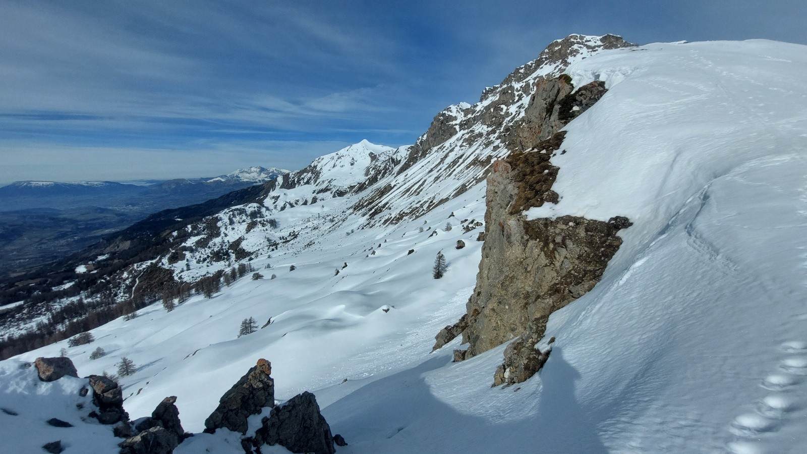 Passage dans la crête entre Gardette et Pousterle 