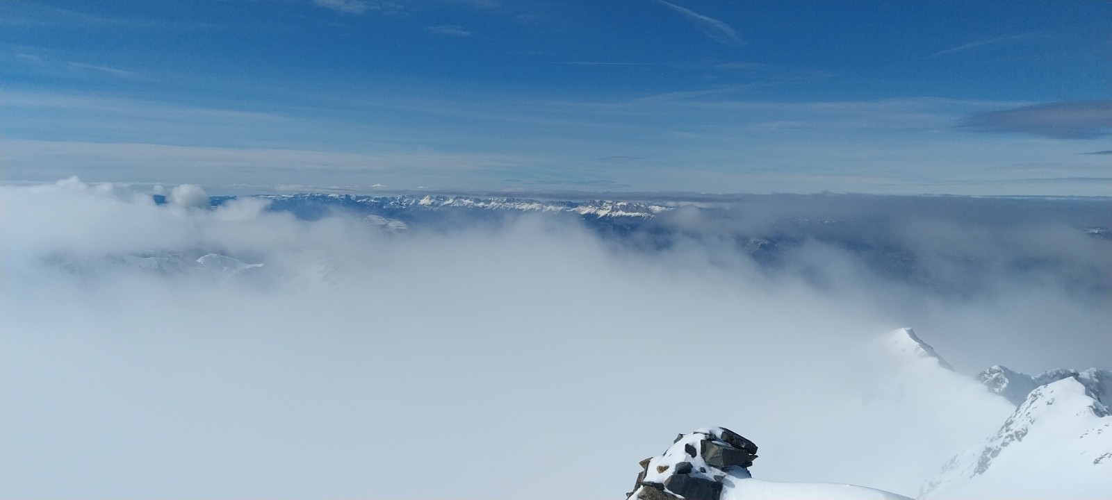 &nbsp;le Vercors depuis le sommet de la grande lance