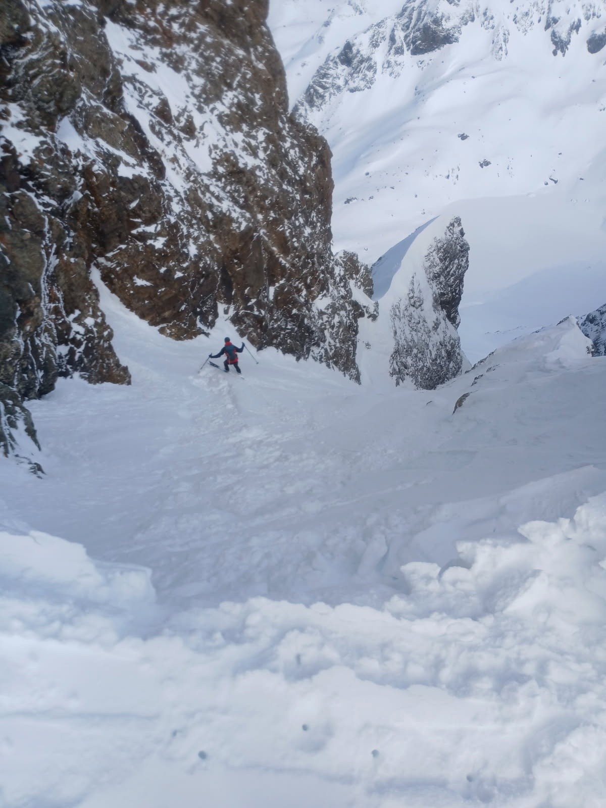 &nbsp;Couloir du lac blanc vu d'en haut
