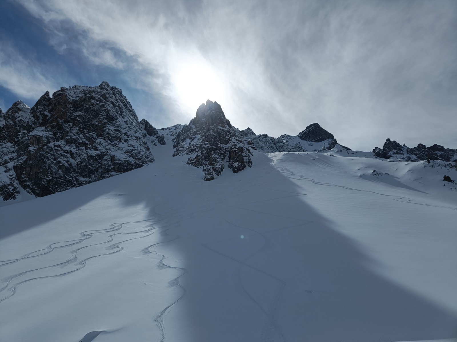 Première descente: couloir de gauche