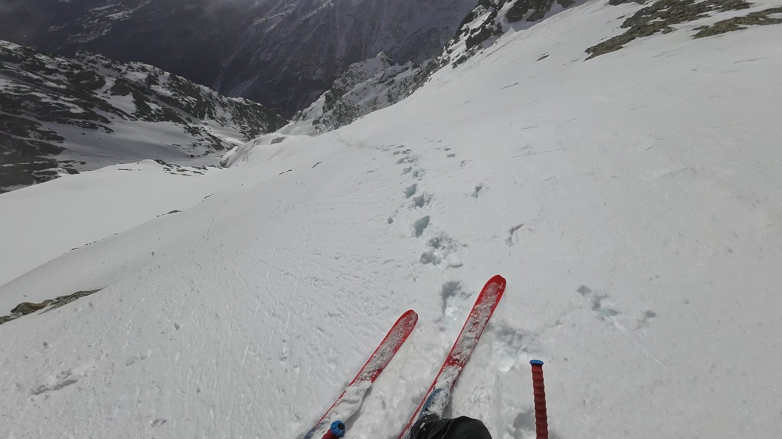 Haut de la petite face sud de la Pointe de Clapouse