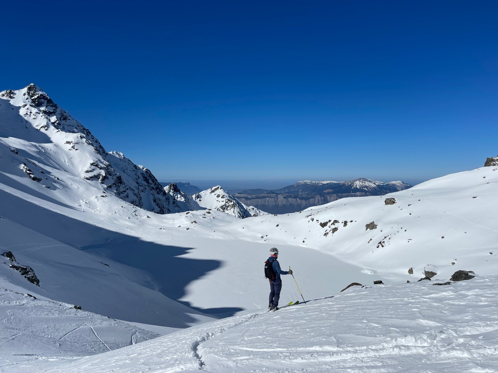 Remontée au dessus du lac blanc