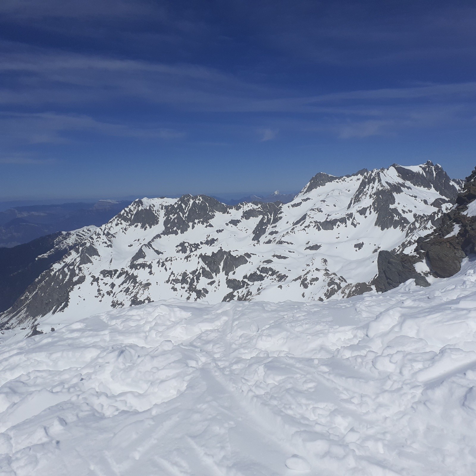 Vers le vallon du Merlet, depuis l'arête finale