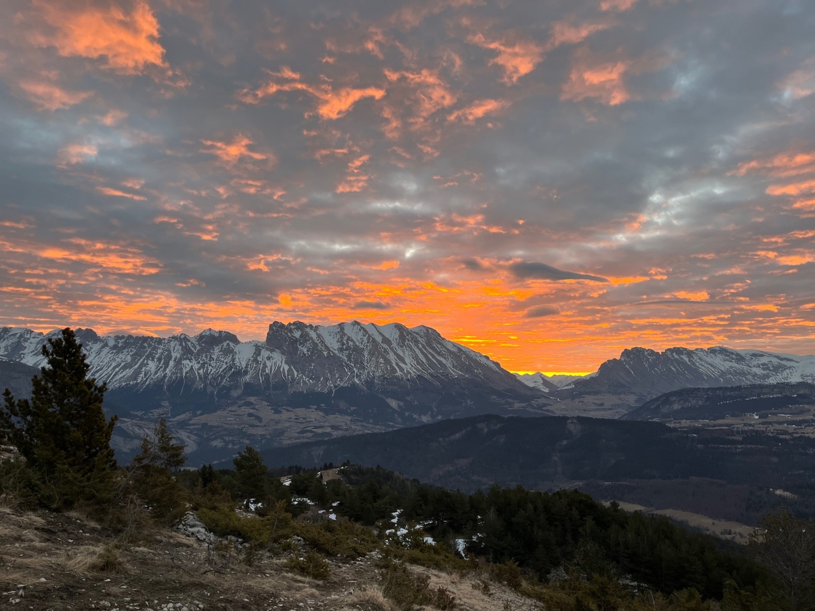 Lever de soleil sur le Dévoluy 