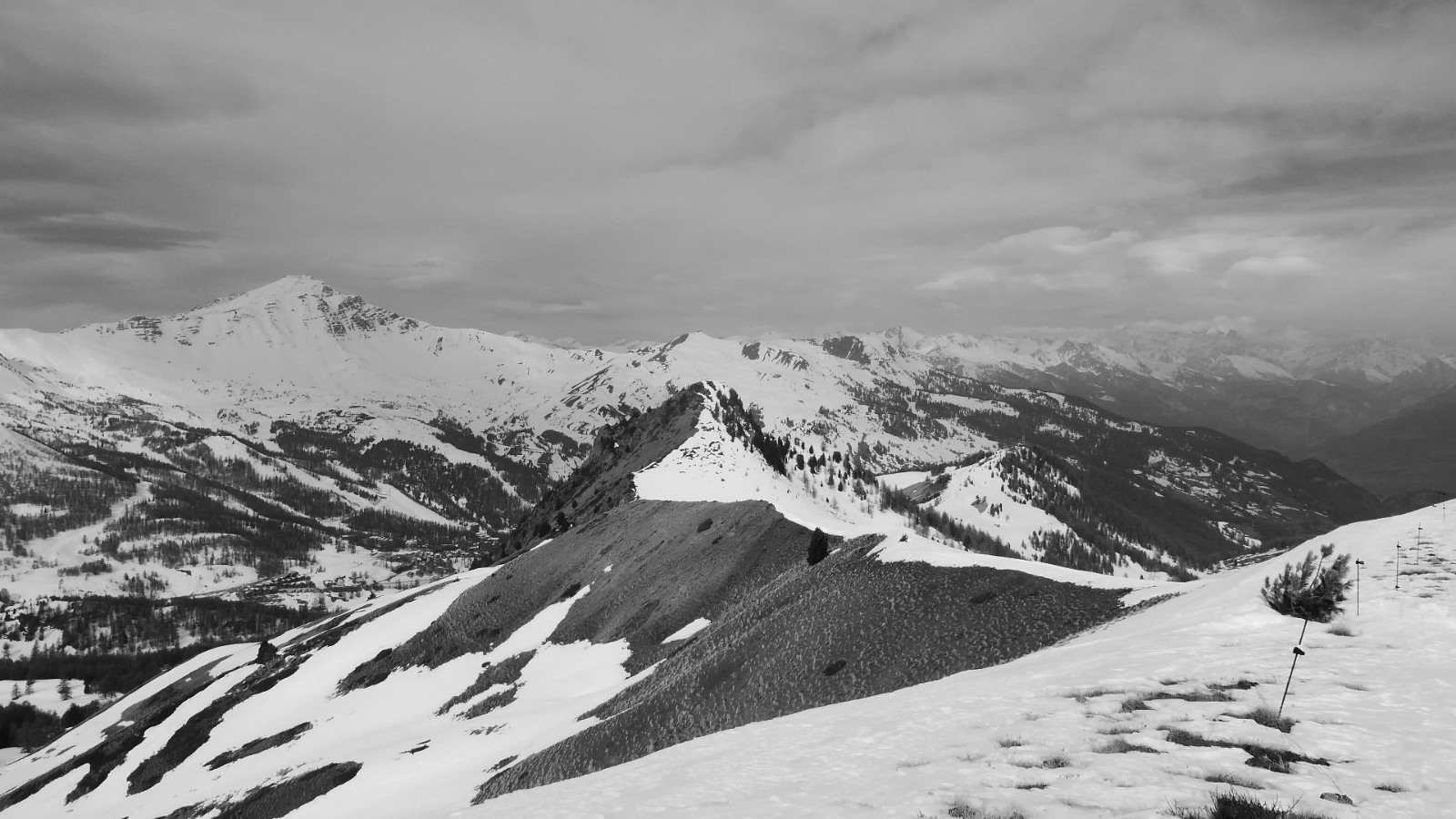 sur la crête ..