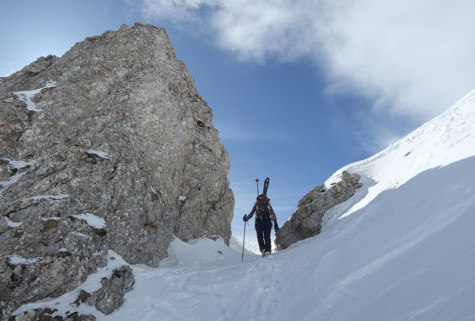 Arrivée sur l'arête