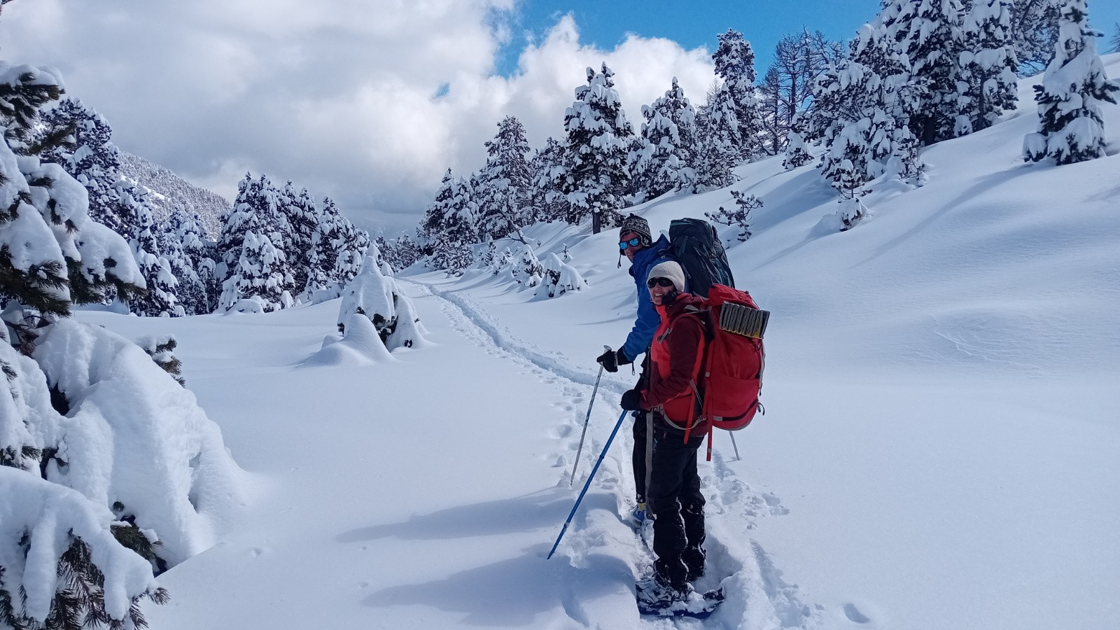 Descens per la pista del ref. dels Estanys de la pera al ref. de Pollineres