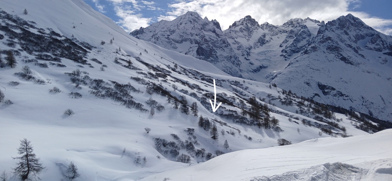 Encore un peu plus pour rejoindre une piste plus bas&nbsp;