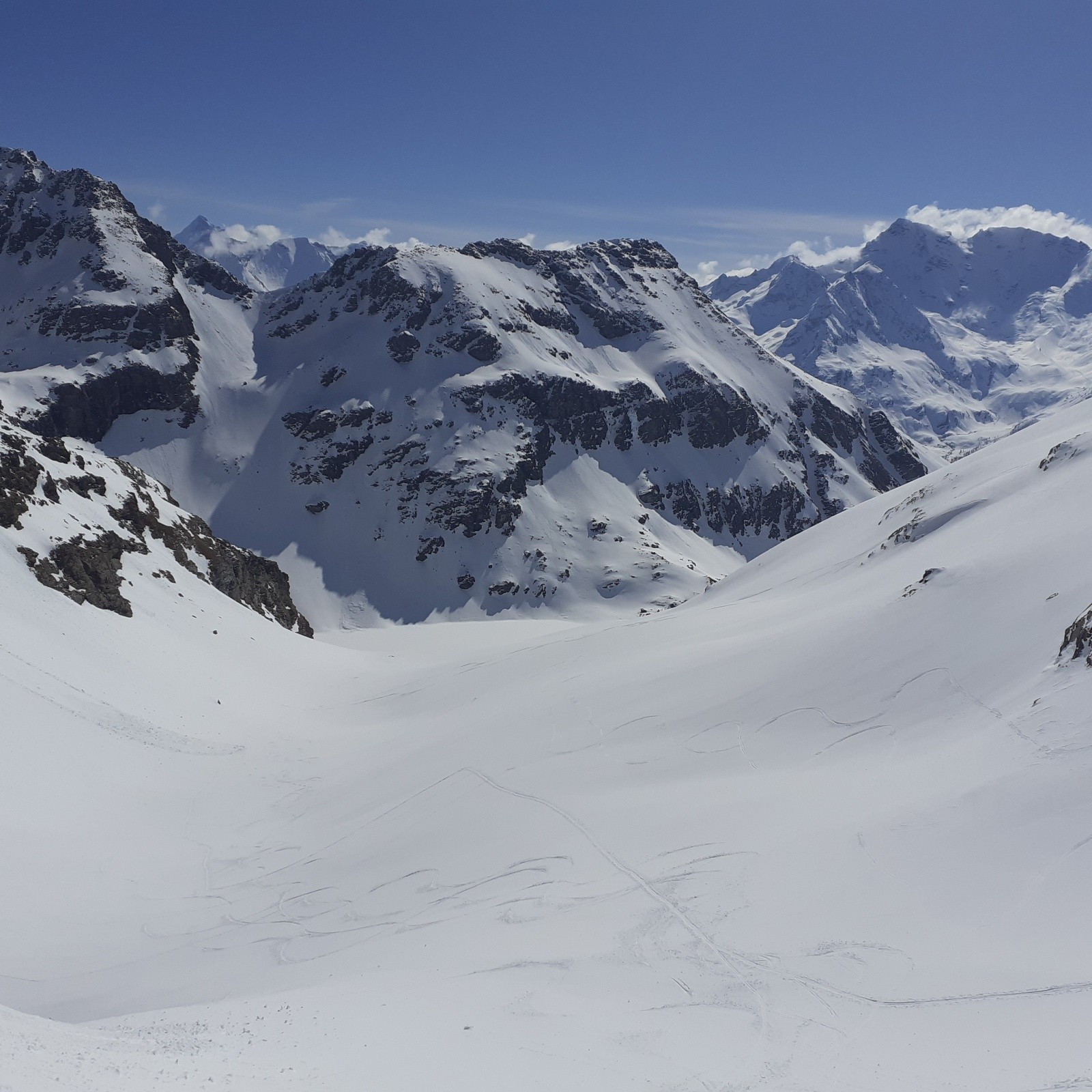 J2, au col de la Sassière avant de basculer en Italie