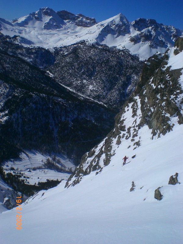 Sur le haut du couloir : La partie supérieure du couloir est assez large