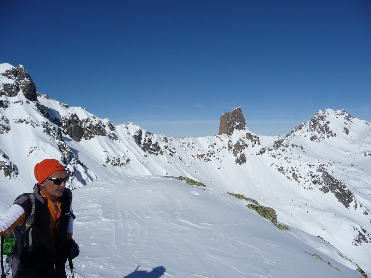 Devant la Pierra Menta : Prêt pour la descente