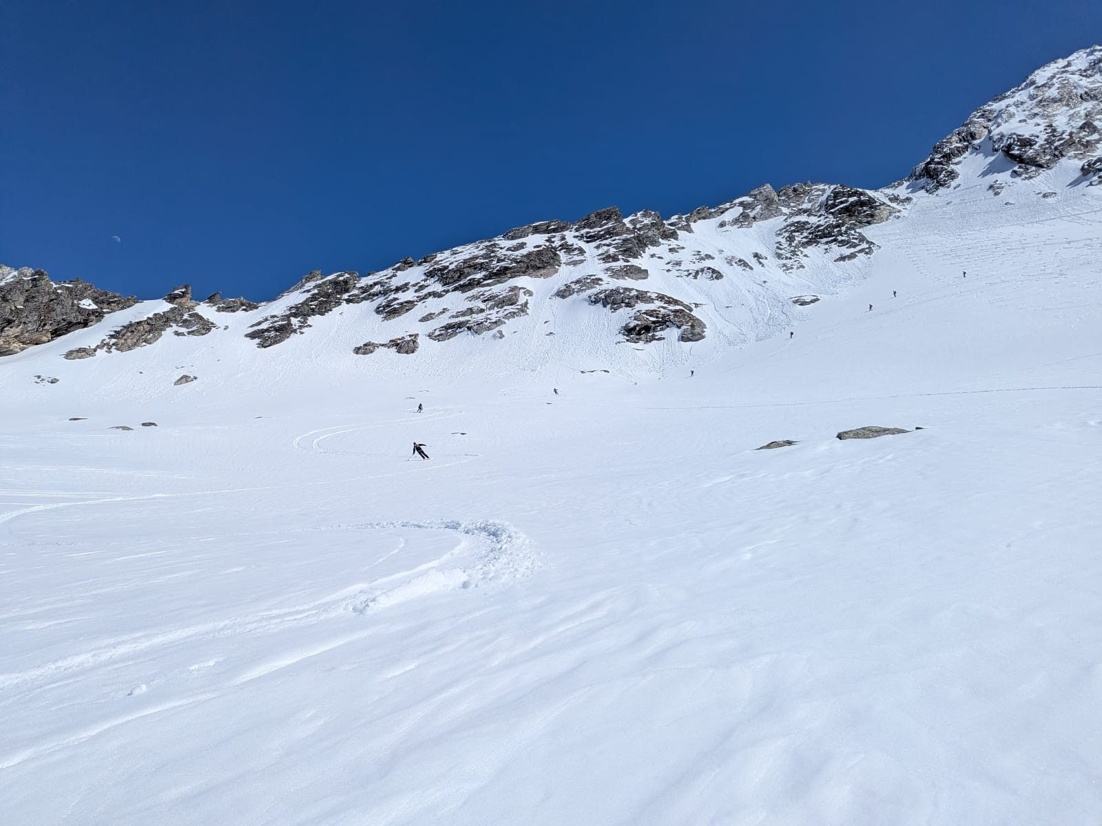 &nbsp;Larges pentes W en transfo sous la Pointe de l'Observatoire
