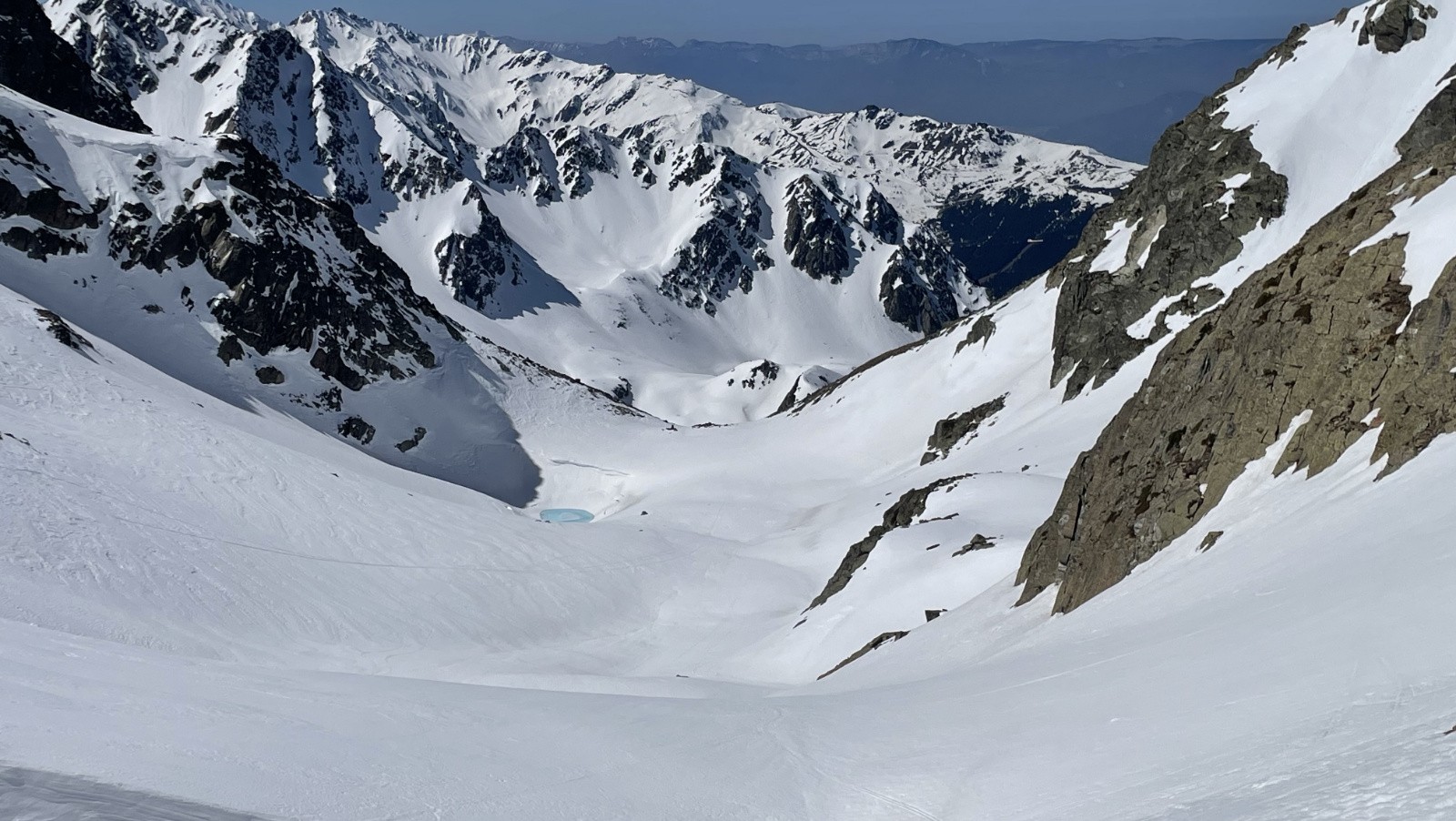 arrivée vers le haut de la combe 
